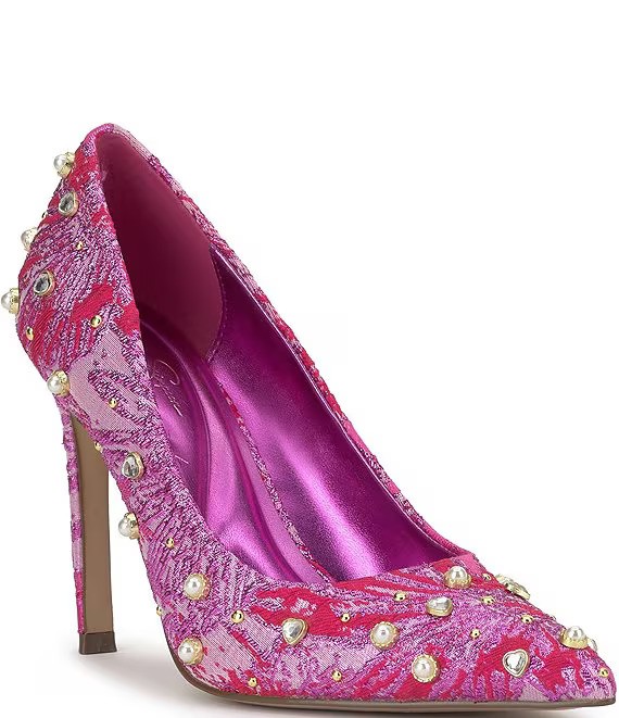 jessica simpson embellished pink shoes