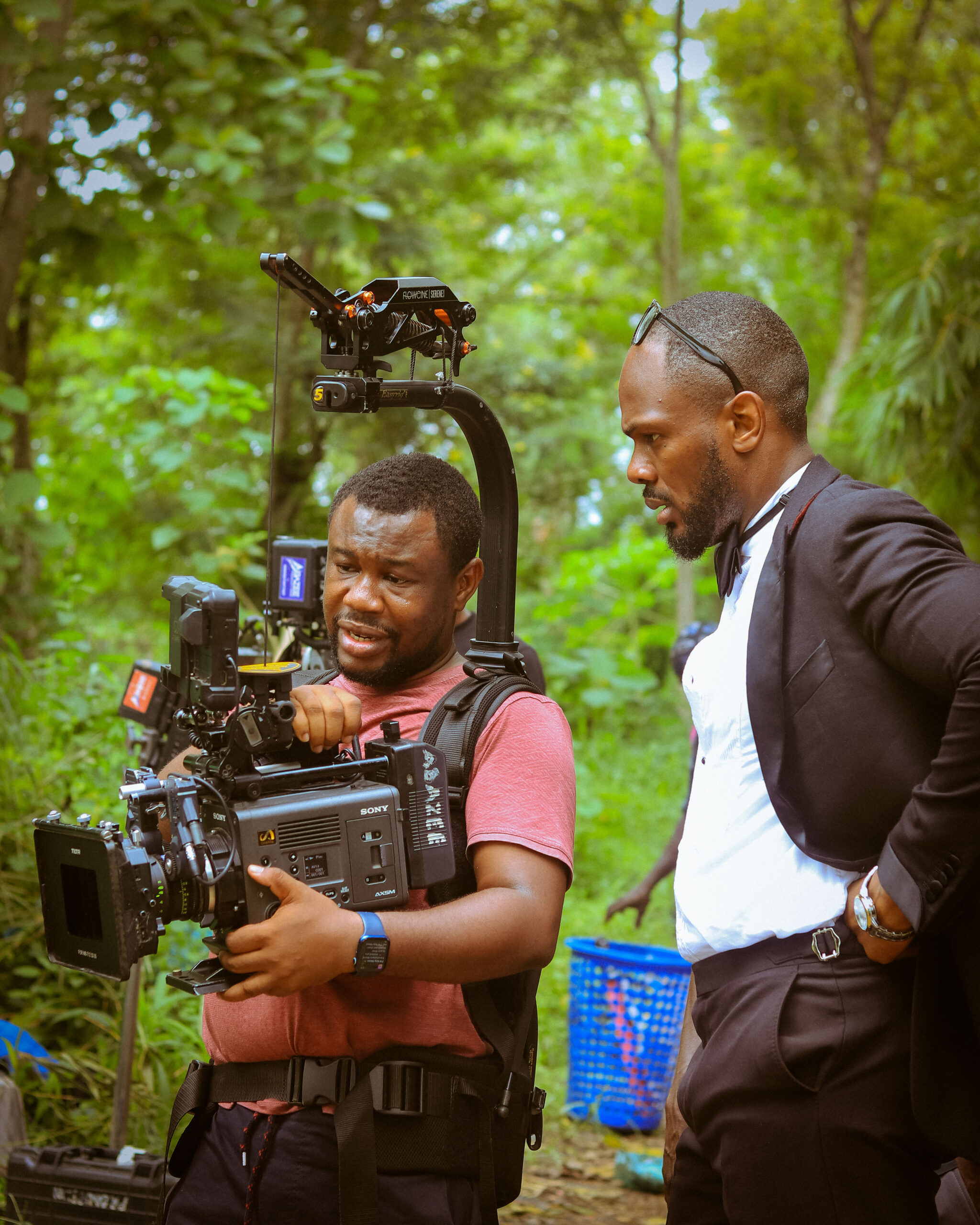 Daniel Etim Effiong on the set of The Herd which leads the 12th AMVCA nominations with 9 nods including Best Director.