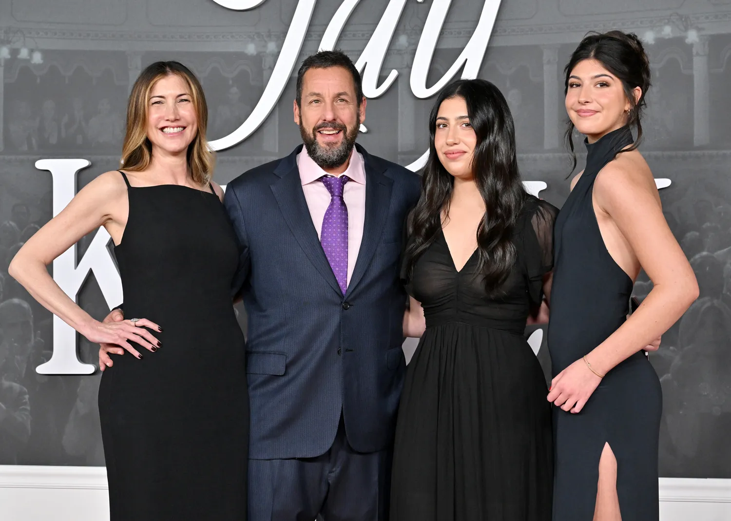 Jackie Sandler, Adam Sandler, Sadie Sandler, and Sunny Sandler.
