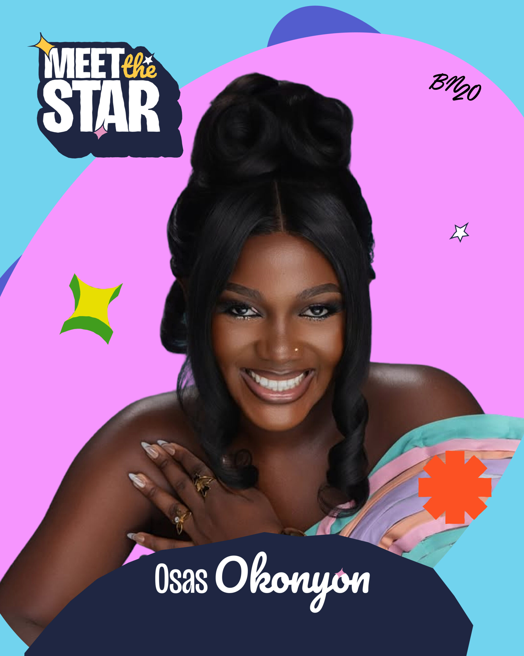 BellaNaija Meet The Star digital cover featuring actress Osas Okonyon for her lead role in Evi.