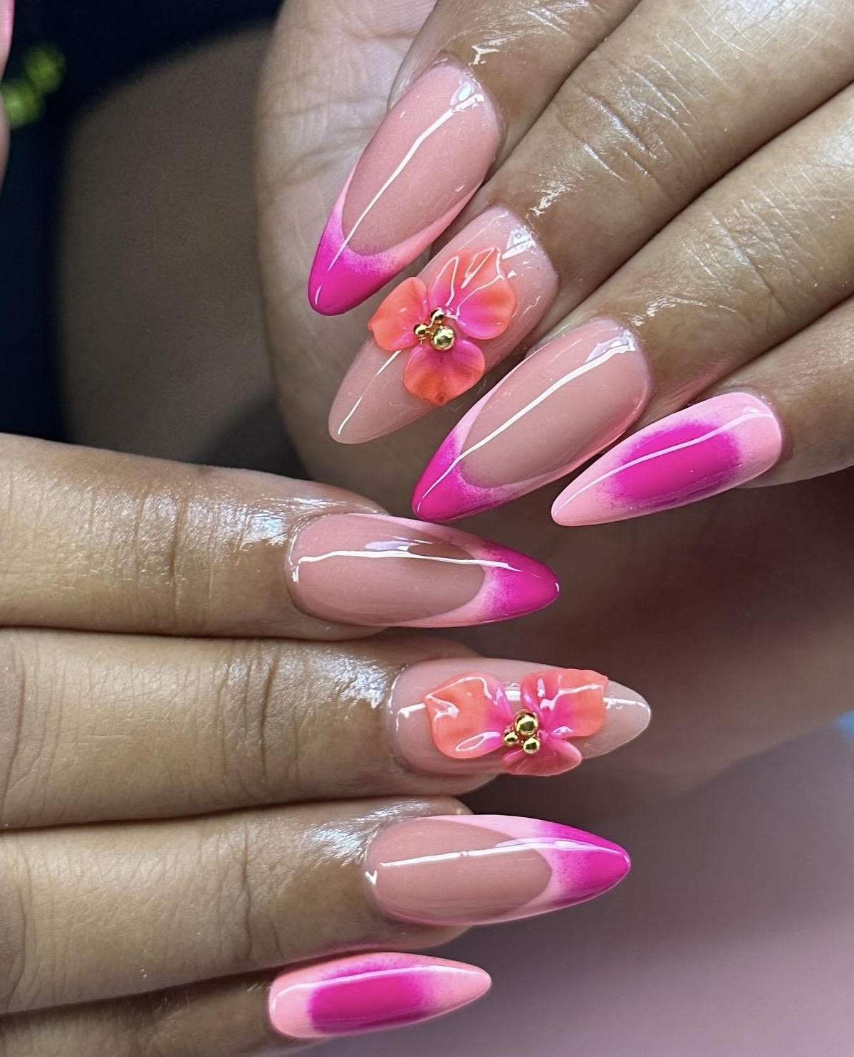 Ombré French manicure designs