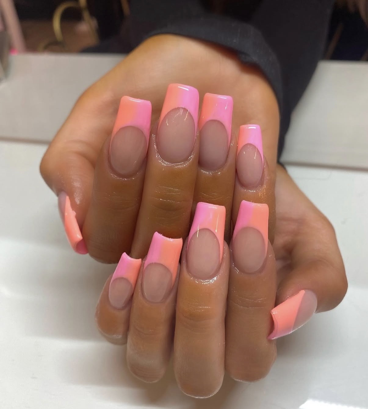 Ombré French manicure designs