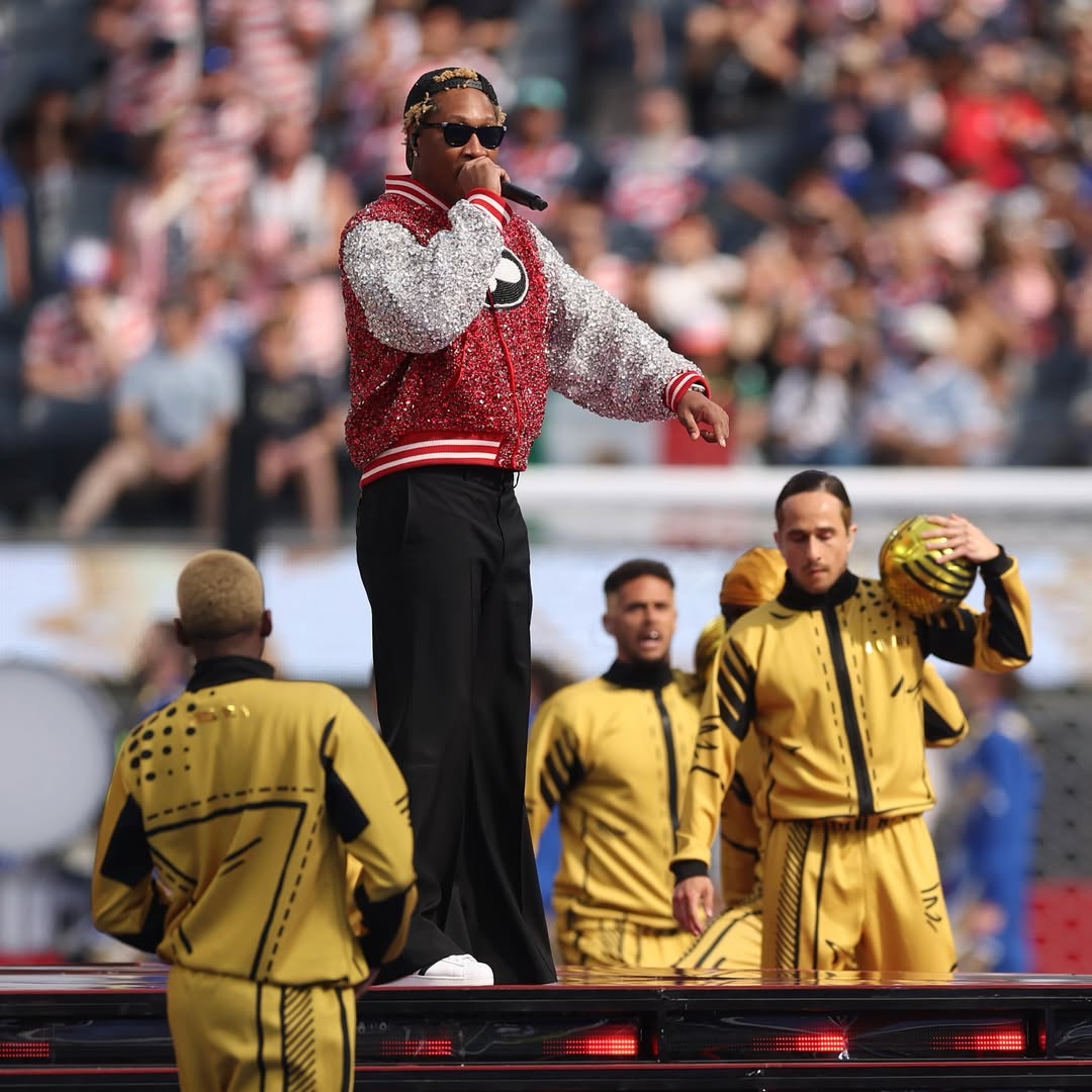 Future performing on stage at the 2026 FIFA World Cup opening ceremony in Los Angeles.