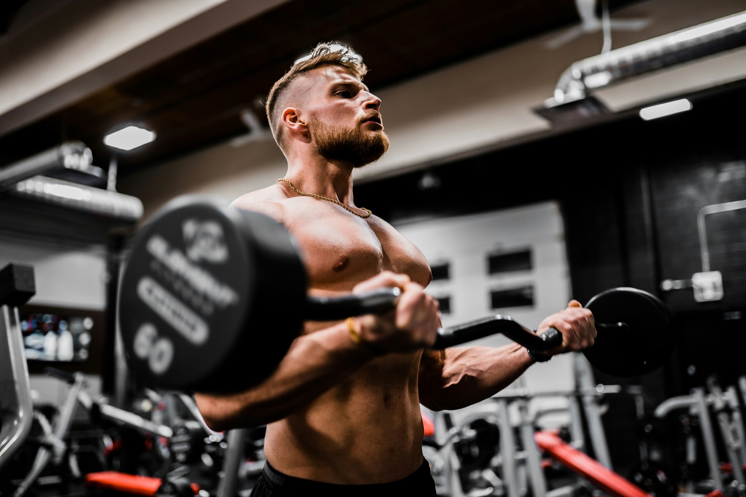 man working out in the gym