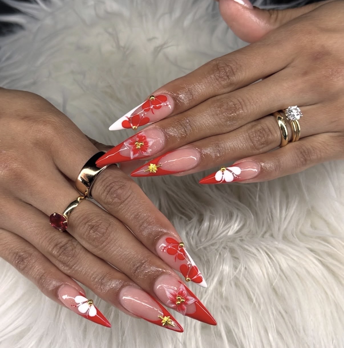 summer cherry red nails